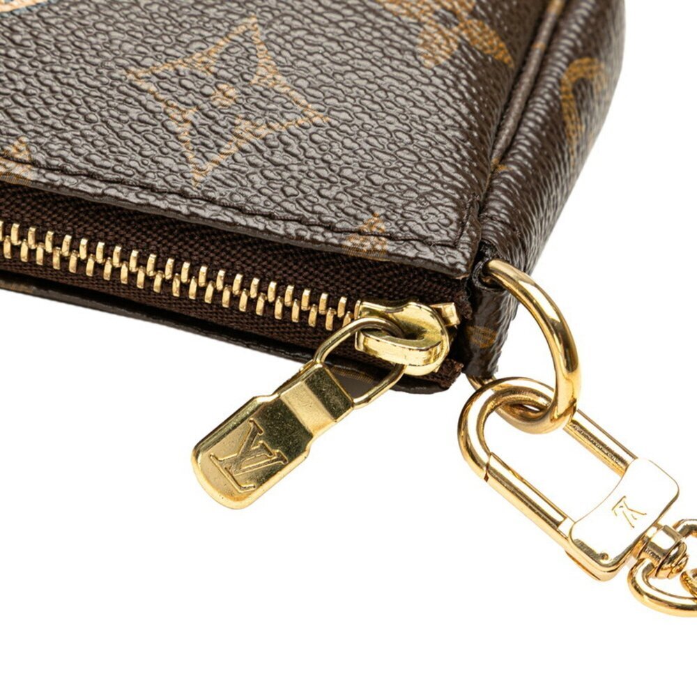 LOUIS VUITTON Brown Monogram Leather Pochette Pouch - Picture 5 of 10